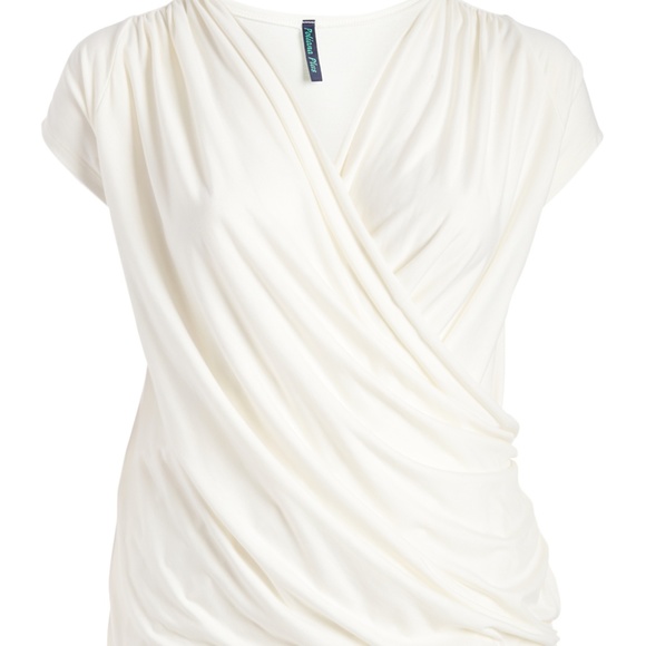 Poliana Tops - Ivory Wrap shirt